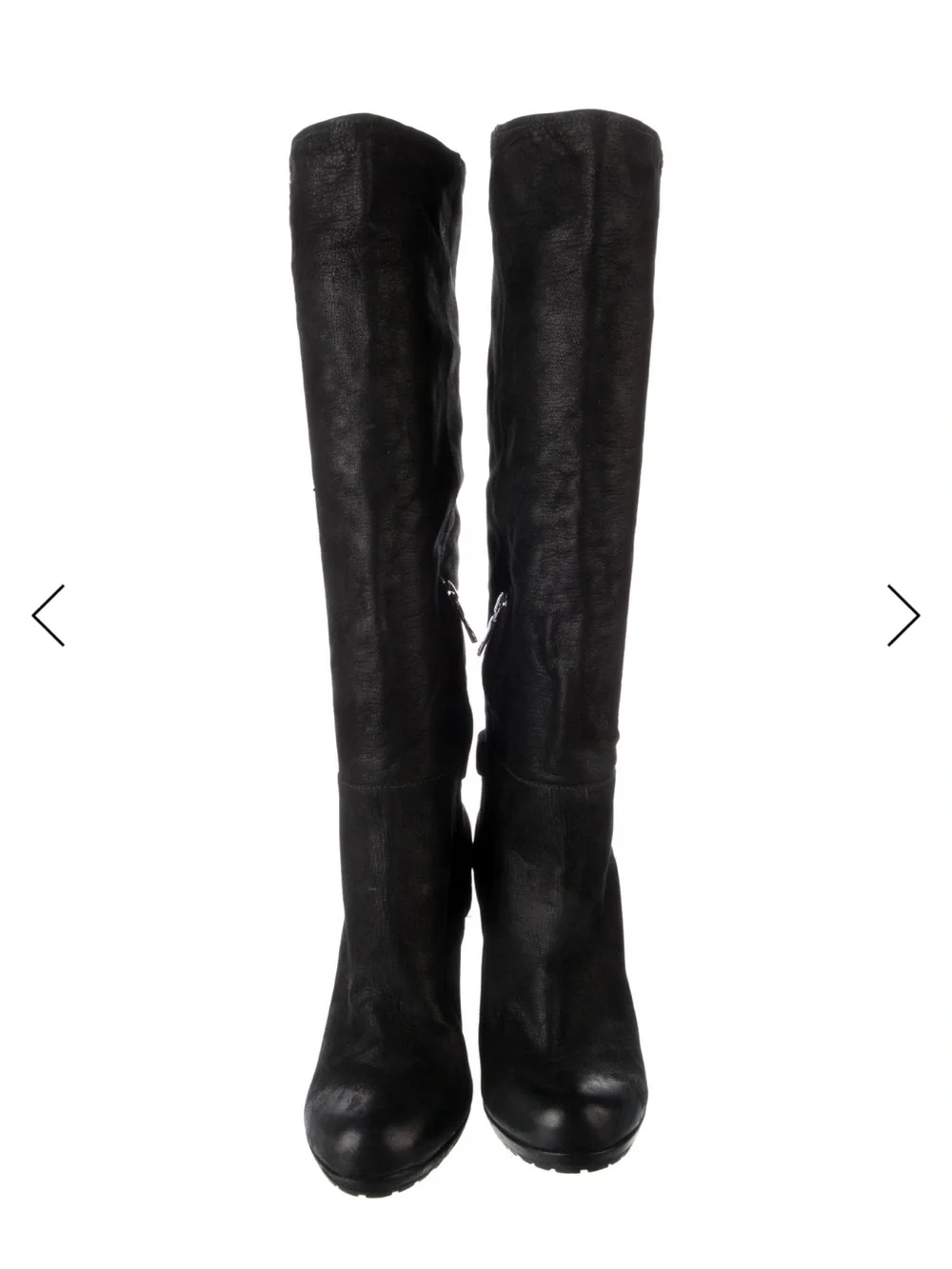 Women’s Prada Black Knee-High Heel Boots - Classic Stylish Design